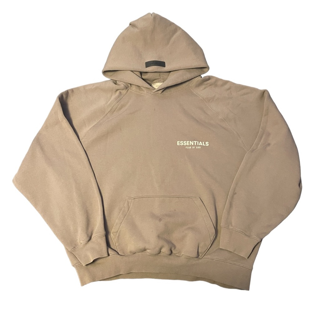 Fear Of God Essentials Hooded Sweatshirt Tan Pre-Owned